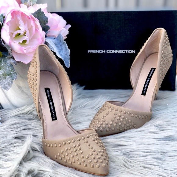 French Connection Shoes - French Connection Maggie Studded Leather Pumps